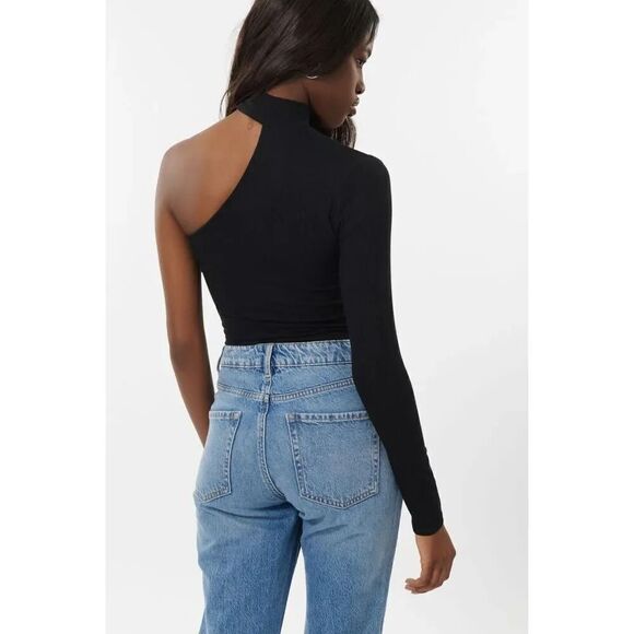 Garage One Shoulder Black Top Size Xs - Picture 2 of 7